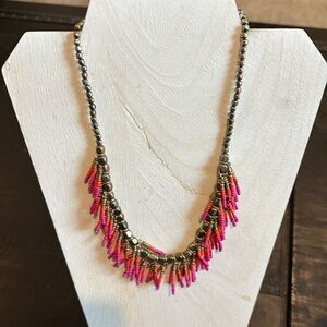 Seed Bead Drop Dangle Necklace​​